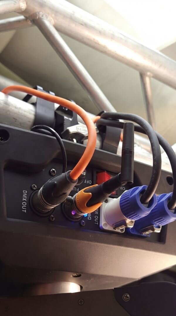 AIR2DMX Wireless DMX Interface in use