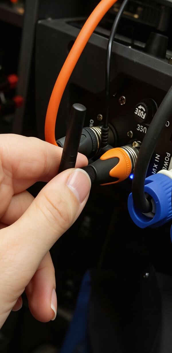 AIR2DMX Wireless DMX plugged in