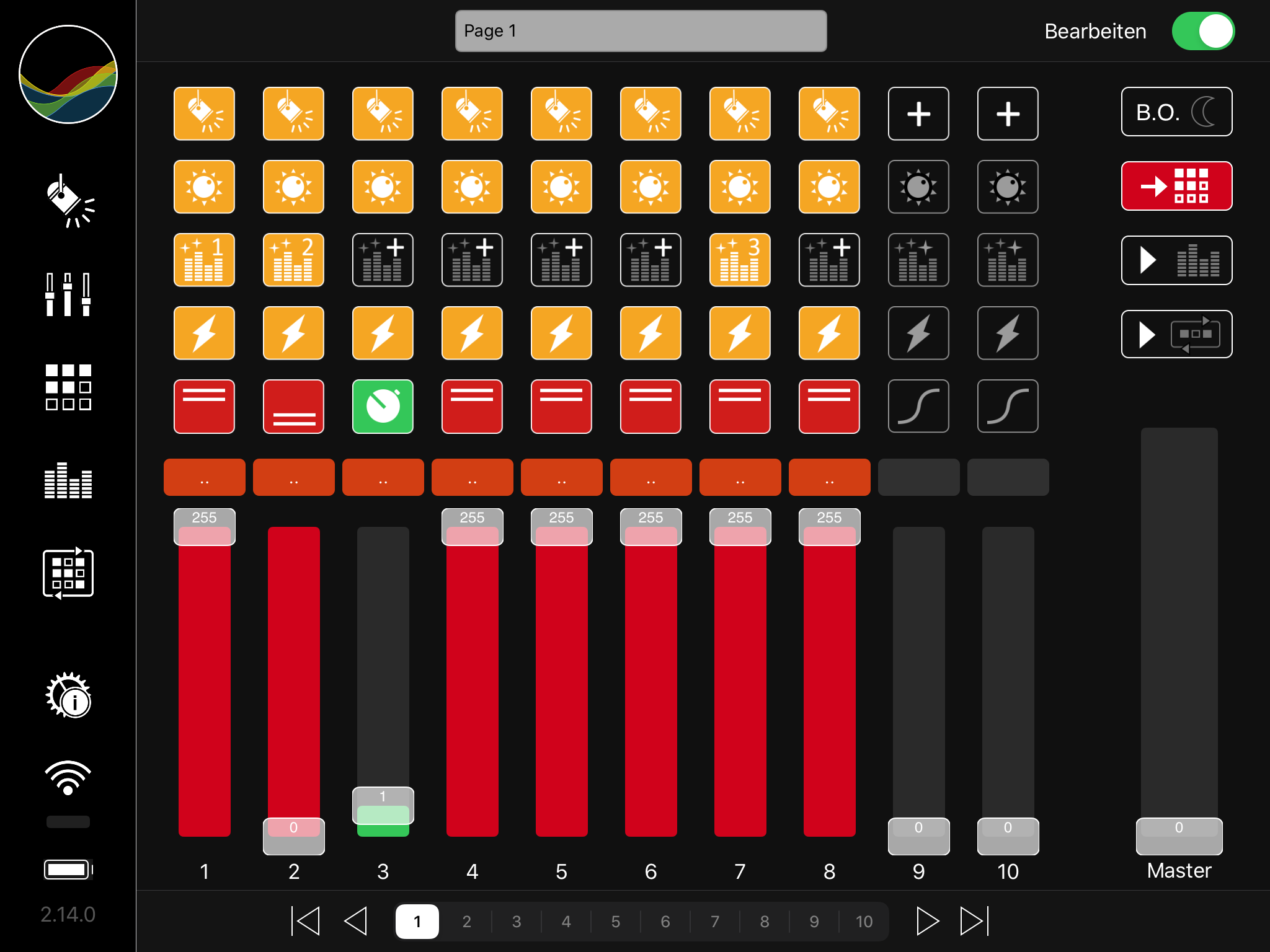 Stagelight App editing mode