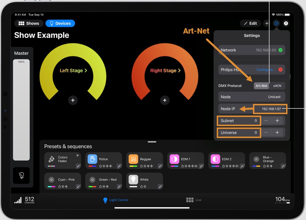 FreeStyler DMX Software | JMS USB2DMX Einstellungen