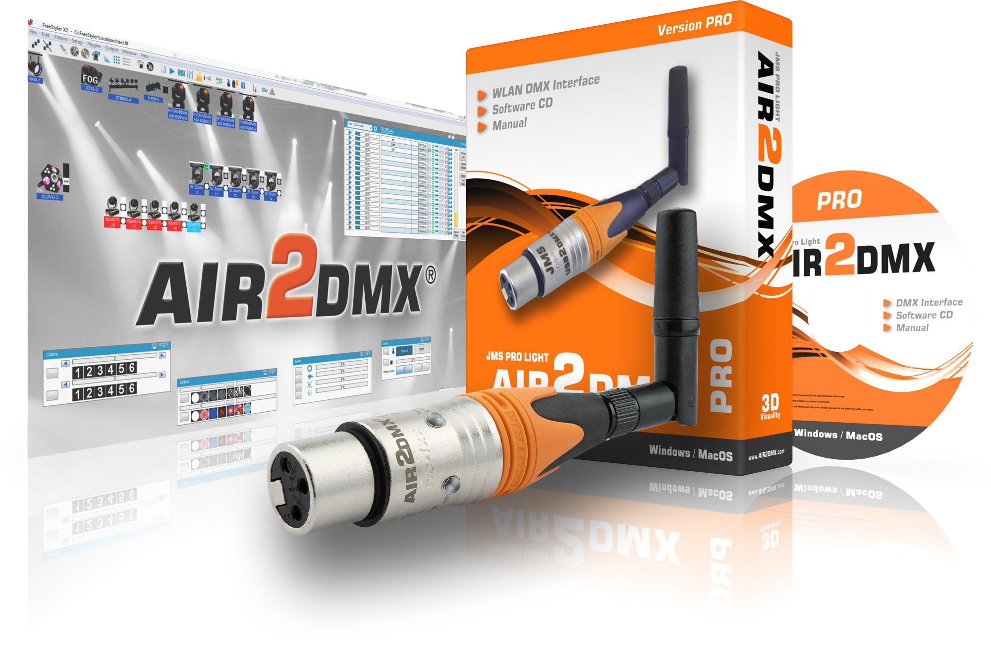 AIR2DMX PRO mit Software Pack